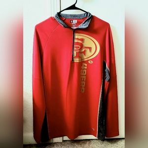 NEW 49ers Quarter Zip Polo TX3 Cool